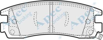APEC BRAKING pad989 -  Комплект тормозных колодок, дисковый тормоз